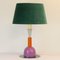 Vintage Lamp with Velvet Shade, Image 1