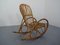 Mid-Century Italian Bamboo Rocking Chair, 1950s, Image 5