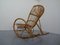 Mid-Century Italian Bamboo Rocking Chair, 1950s 6