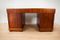 British Art Deco Walnut Desk, 1930s 7