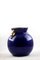 Mid-Century Deep Blue & Gold Vase by Raymond Chevalier for Boch Keramis, 1950s 2