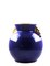 Mid-Century Deep Blue & Gold Vase by Raymond Chevalier for Boch Keramis, 1950s 1