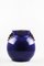 Mid-Century Deep Blue & Gold Vase by Raymond Chevalier for Boch Keramis, 1950s 3