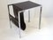 Vintage Leather & Chrome-Plated Steel Side Table with Magazine Rack, 1970s 9