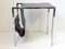 Vintage Leather & Chrome-Plated Steel Side Table with Magazine Rack, 1970s 1