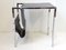 Vintage Leather & Chrome-Plated Steel Side Table with Magazine Rack, 1970s, Image 1