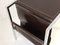 Vintage Leather & Chrome-Plated Steel Side Table with Magazine Rack, 1970s 5