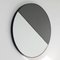 Kleiner runder Mixed Zinnt Dualis Orbis Spiegel mit schwarzem Rahmen von Alguacil & Perkoff Ltd 1