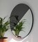 Kleiner runder Mixed Zinnt Dualis Orbis Spiegel mit schwarzem Rahmen von Alguacil & Perkoff Ltd 3