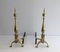 Vintage French Bronze Andirons, 1940s, Set of 2 7