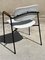 Metal Armchair in Oak and Imitation White Leather, 1950 5