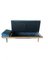 Sofá cama de roble y tela azul de Ingmar Relling para Ekornes, años 60, Imagen 3
