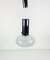 Lámpara colgante italiana vintage de cristal de Murano y cromo, años 70, Imagen 1