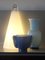 Lámpara de mesa Iceberg vintage de vidrio opalino de SCE, años 70, Imagen 8