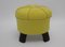 Art Deco Lemon Yellow Pouf, 1930s 3