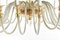 Lámpara de araña grande de cristal de Murano ámbar, años 50, Imagen 3