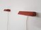 Pink-Red Metal Wall Sconces from Falkenbergs Belysning, 1960s 7