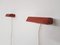 Pink-Red Metal Wall Sconces from Falkenbergs Belysning, 1960s, Image 7