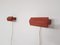 Pink-Red Metal Wall Sconces from Falkenbergs Belysning, 1960s 5