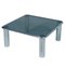 Mid-Century Modern Smoked Glass & Chrome Coffee Table by Mario Bellini 2