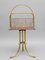 19th Century Brass and Mahogany Magazine Rack, 1880s, Image 1