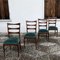 Sculptural Walnut & Emerald Velvet Dining Chairs by Paolo Buffa, 1948, Set of 4 4