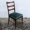 Sculptural Walnut & Emerald Velvet Dining Chairs by Paolo Buffa, 1948, Set of 4 15
