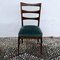 Sculptural Walnut & Emerald Velvet Dining Chairs by Paolo Buffa, 1948, Set of 4, Image 13