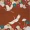 Flowers and Storks Wandverkleidung aus Stoff von Chiara Mennini für Midsummer-Milano 1
