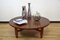 Large Round Mid-Century Italian Teak Coffee Table, 1950s 5