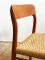Mid-Century Danish Model 75 Dining Chairs by Niels O. Møller for J.L. Møllers, 1960s, Set of 2, Image 11