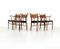 Woven Cane & Teak Dining Chairs, 1960s, Set of 4, Image 11