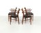 Woven Cane & Teak Dining Chairs, 1960s, Set of 4, Image 6