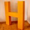 Large Vintage Industrial Lacquered Metal Letter H, 1960s 2