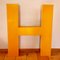 Large Vintage Industrial Lacquered Metal Letter H, 1960s, Image 1