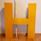 Large Vintage Industrial Lacquered Metal Letter H, 1960s 4