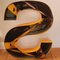 Large Vintage Industrial Lacquered Metal Letter S, 1960s 3