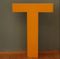 Large Vintage Industrial Lacquered Metal Letter T, 1960s, Image 1