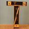 Large Vintage Industrial Lacquered Metal Letter T, 1960s 2