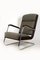 Vintage Bauhaus Cantilever Armchair in Checkered Grey Fabric, 1940s 1