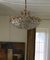 Large Brutalist Crystal & Gilded Brass Chandelier from Palwa, Image 3