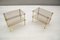 Smoked Glass & Brass Side Tables, 1970s, Set of 2, Image 2