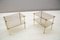 Smoked Glass & Brass Side Tables, 1970s, Set of 2, Image 3
