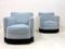 Vintage Blue Velvet Lounge Chairs, Set of 2 7