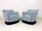Vintage Blue Velvet Lounge Chairs, Set of 2, Image 9