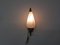Wandlampe aus Glas & Holz, 1950er 5