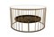 Table Basse Cage Ronde par Niccolo De Ruvo pour Brass Brothers 1