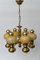 Art Deco Style Brass Chandelier, 1960s 1