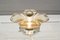 Space Age Amber Glass & Chrome Wall or Ceiling Lamps, 1960s, Set of 2, Image 6