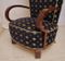 Mid-Century Italian Velvet & Beech Lounge Chair, 1940s 7